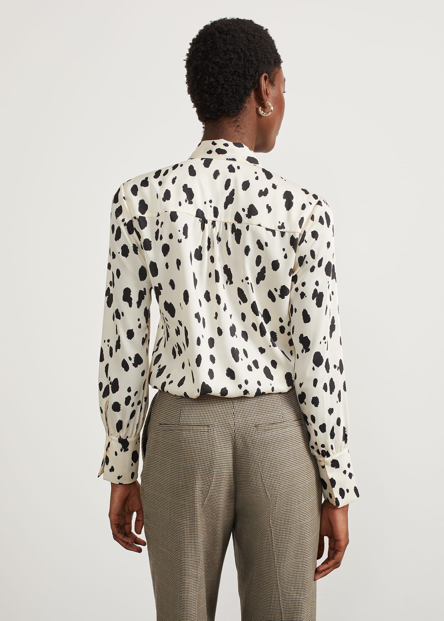 hobbs polka dot blouse