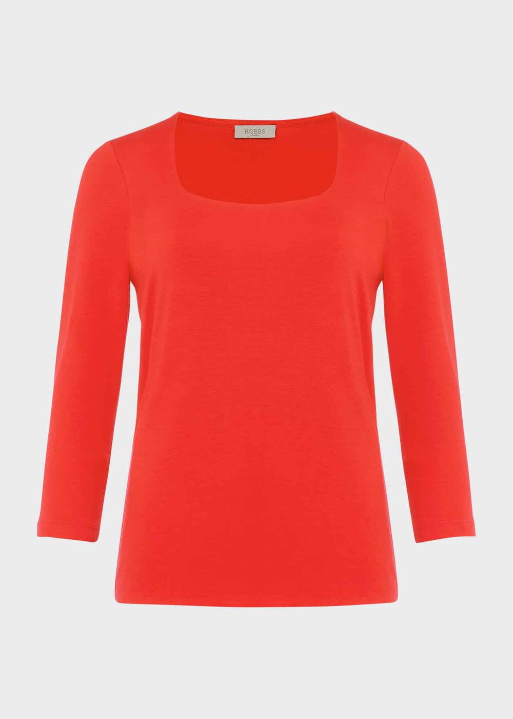 Debbie Double Fronted Top, Coral Red, hi-res