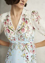 Belmond Silk Floral Ombre Dress, Cream Multi, hi-res