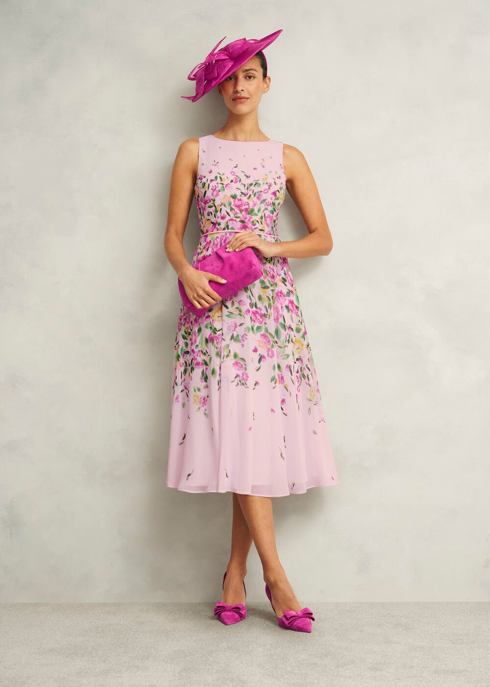 Carly Dress, Pale Pink Multi, hi-res