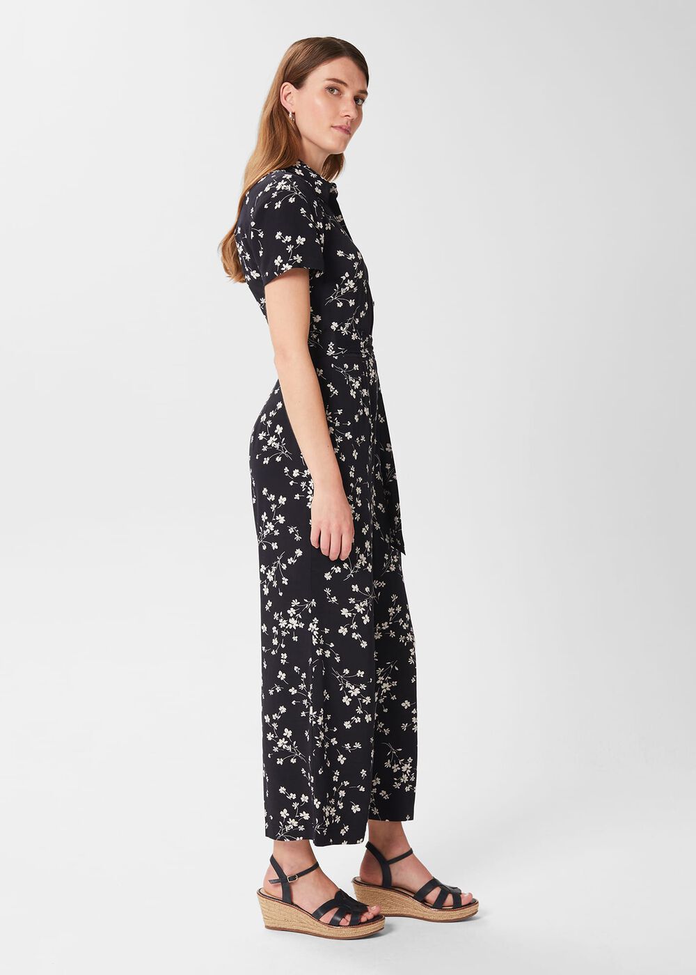 Olivia Jumpsuit, Navy Ecru, hi-res