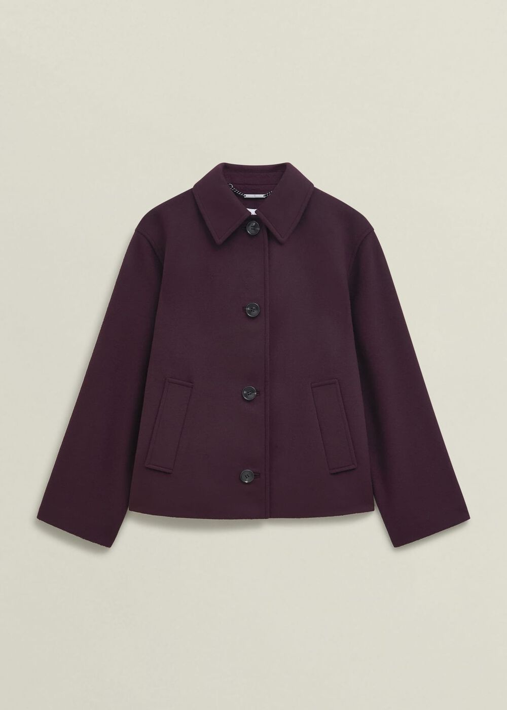 Zoe Wool Blend Jacket, Malbec Purple, hi-res