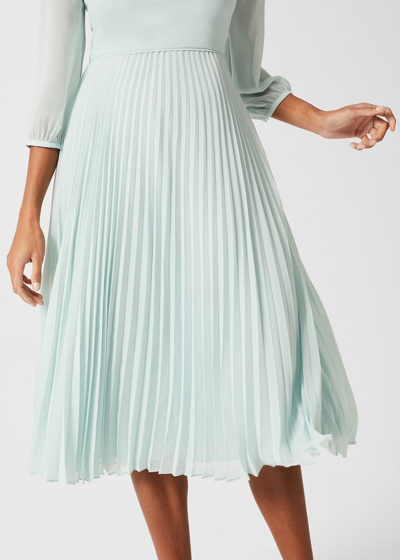 Sophia Fit And Flare Dress, Sage Green, hi-res