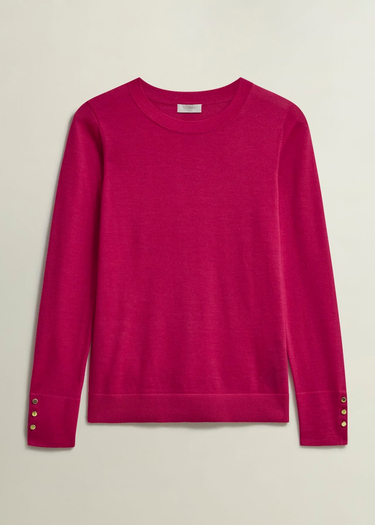 Penny Merino Wool Sweater, Cranberry Pink, hi-res