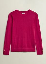 Penny Merino Wool Sweater, Cranberry Pink, hi-res
