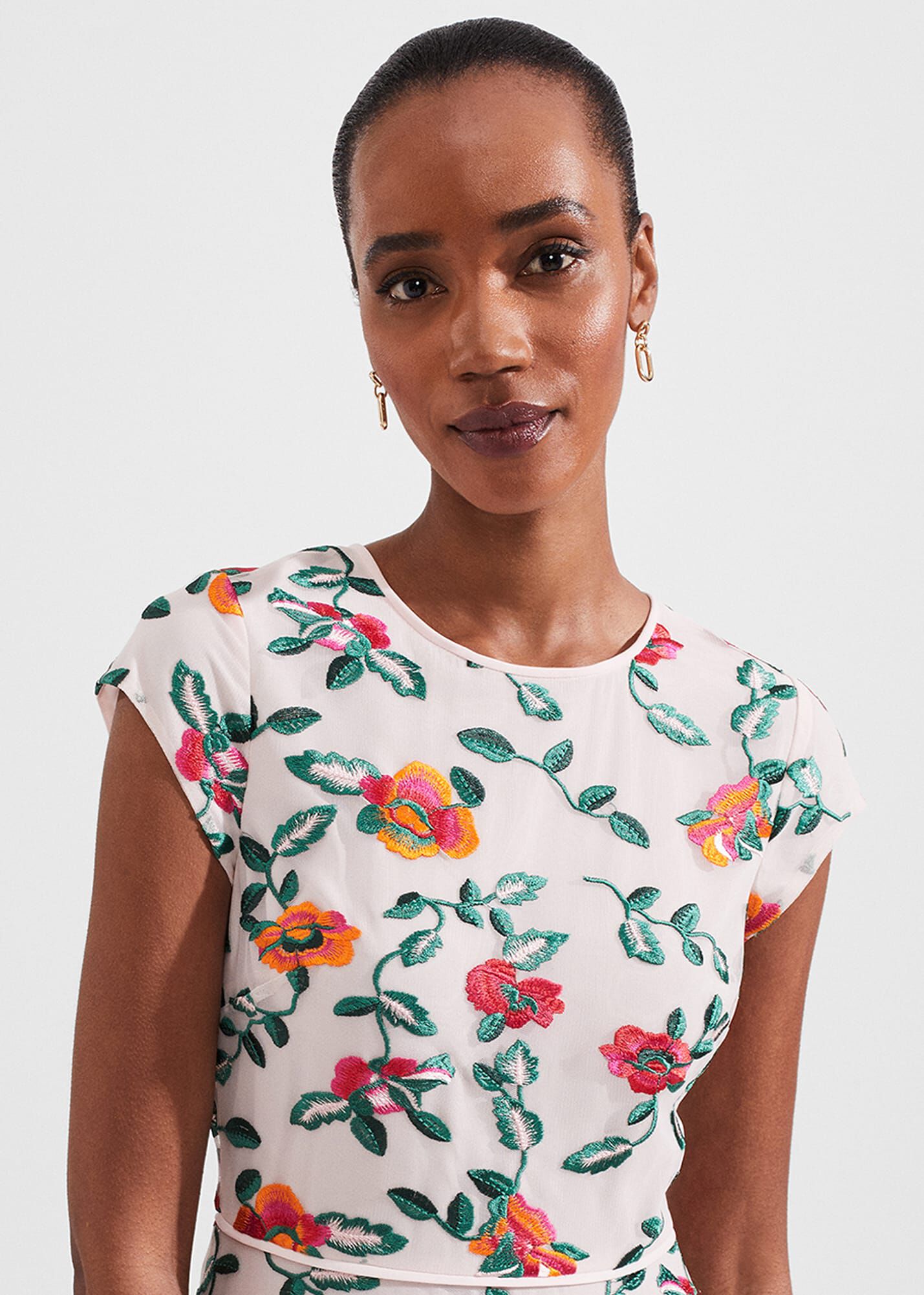 Loft embroidered dress top