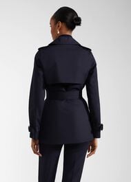 Shea Shower Resistant Trench Coat, Navy, hi-res