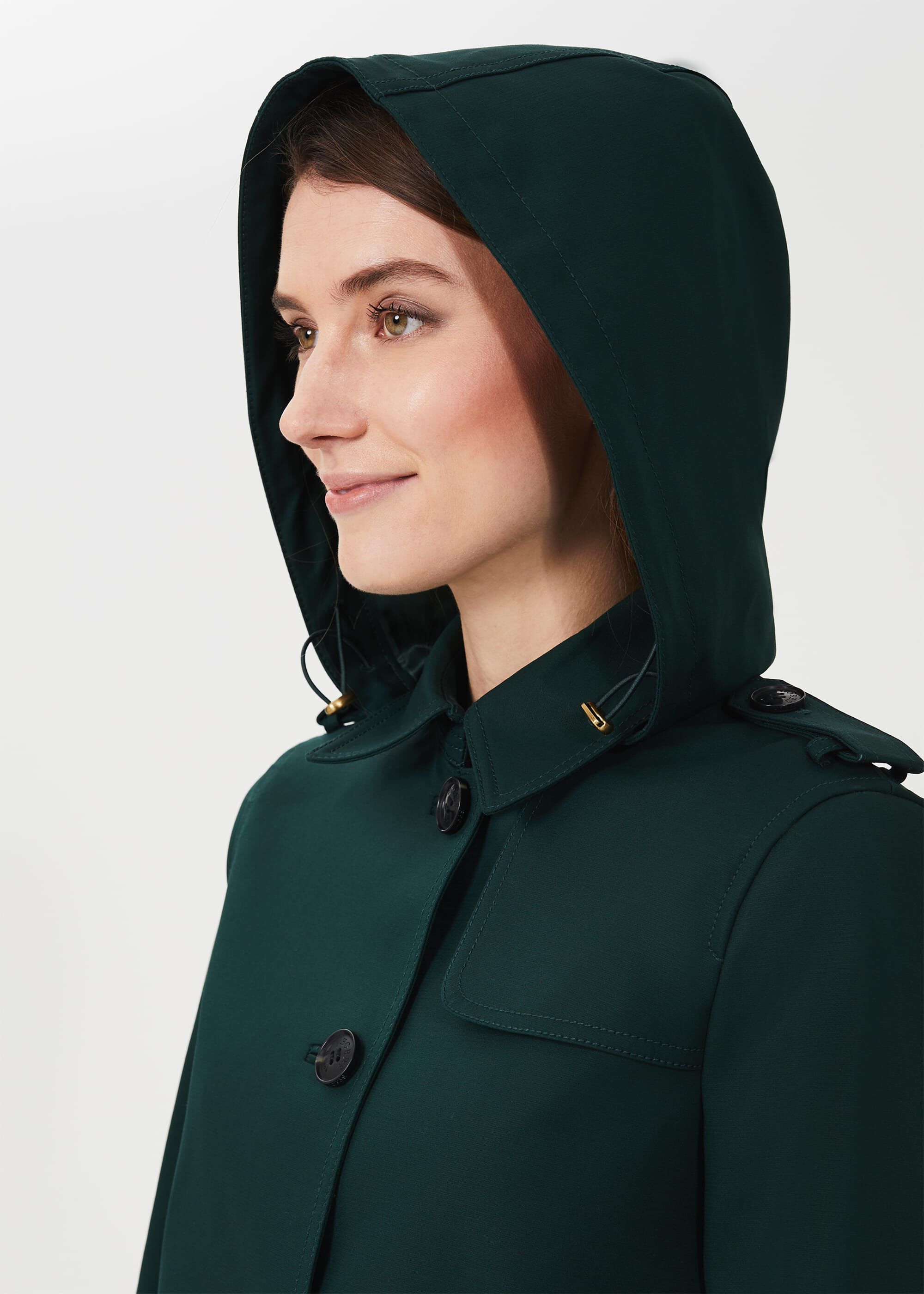 Hobbs green trench on sale coat