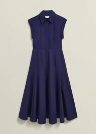 Lilah Cotton Dress, Rich Navy Blue, hi-res