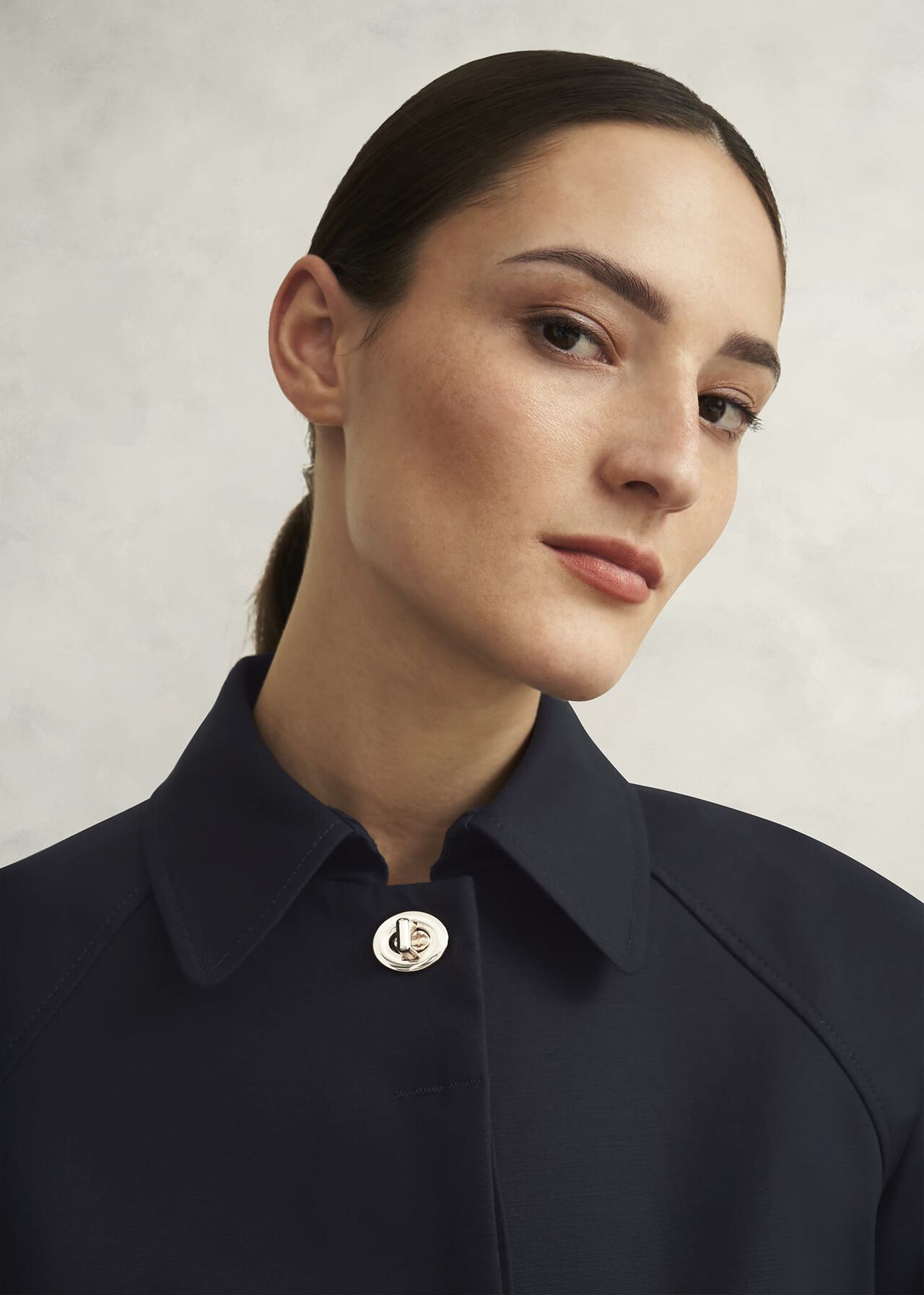Vivienne Shower Resistant Trench Coat, Navy, hi-res