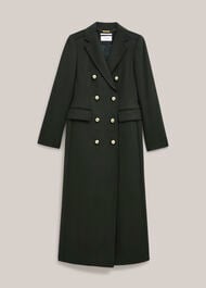 Richmond Wool Maxi Coat, Yew Green, hi-res