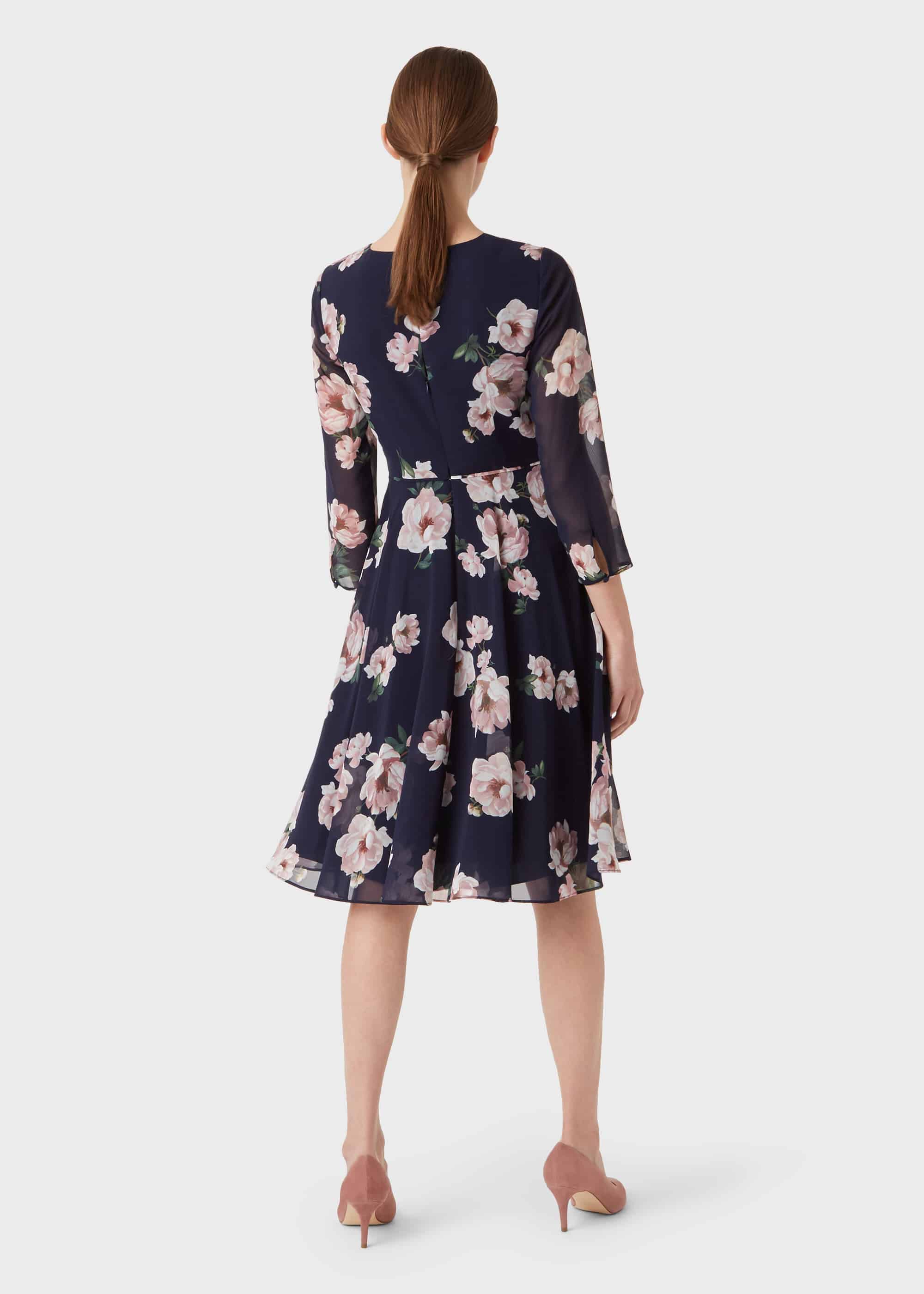 Norah Floral Fit And Flare Dress | Hobbs