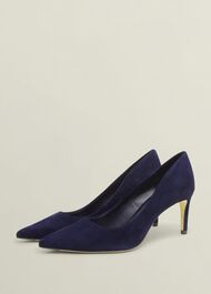 Leila Suede Courts, Midnight Navy, hi-res