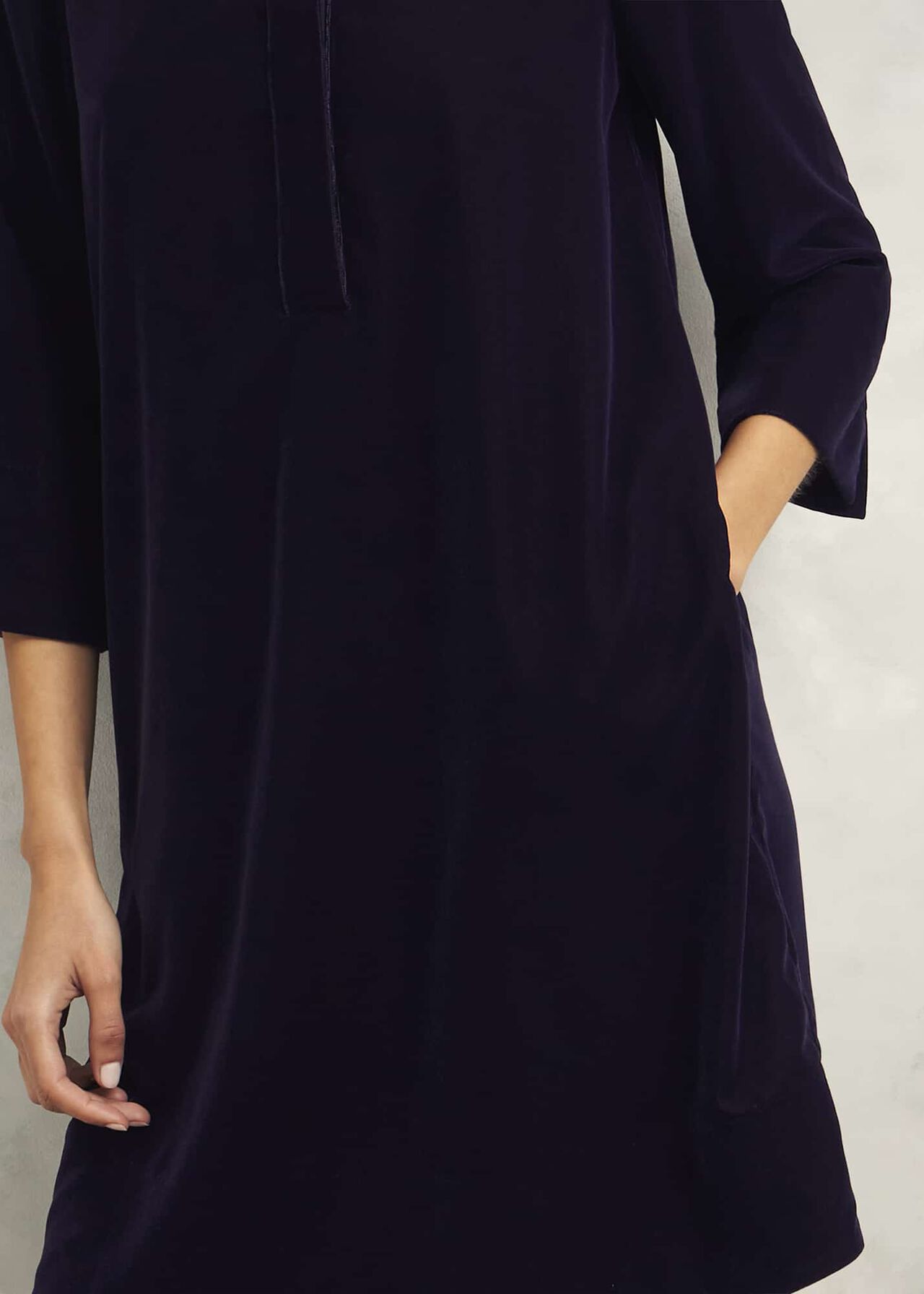 Velvet Marciella Dress, Midnight Navy, hi-res