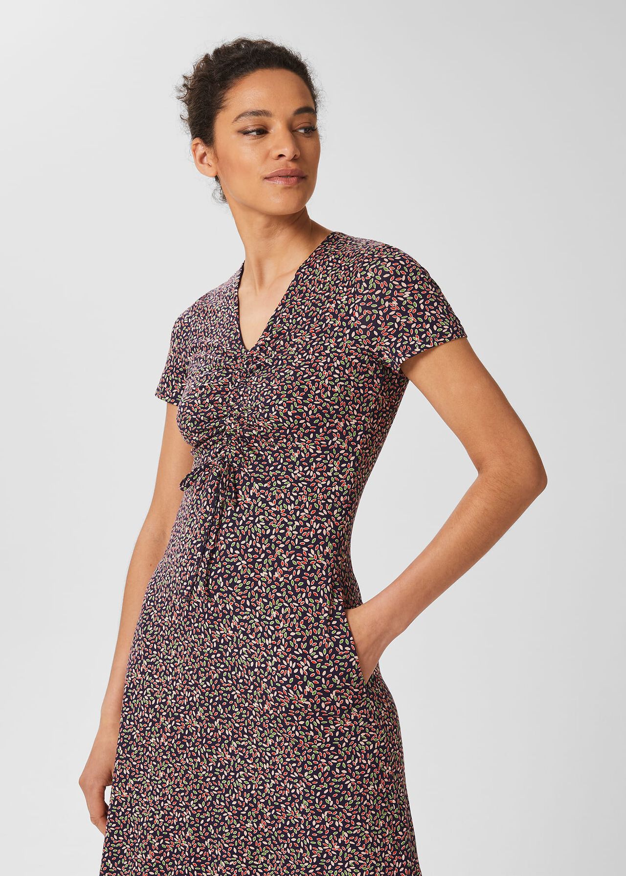 Simmy Jersey Dress, Navy Multi, hi-res