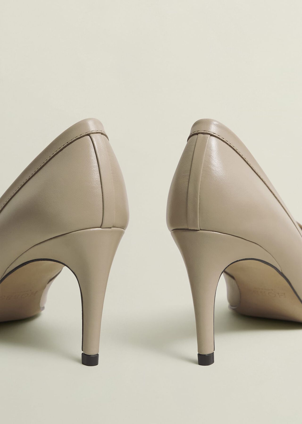 Ros Leather Court Shoes, Light Beige, hi-res