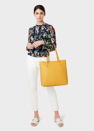 Ashwell Leather Tote Bag, Ochre, hi-res