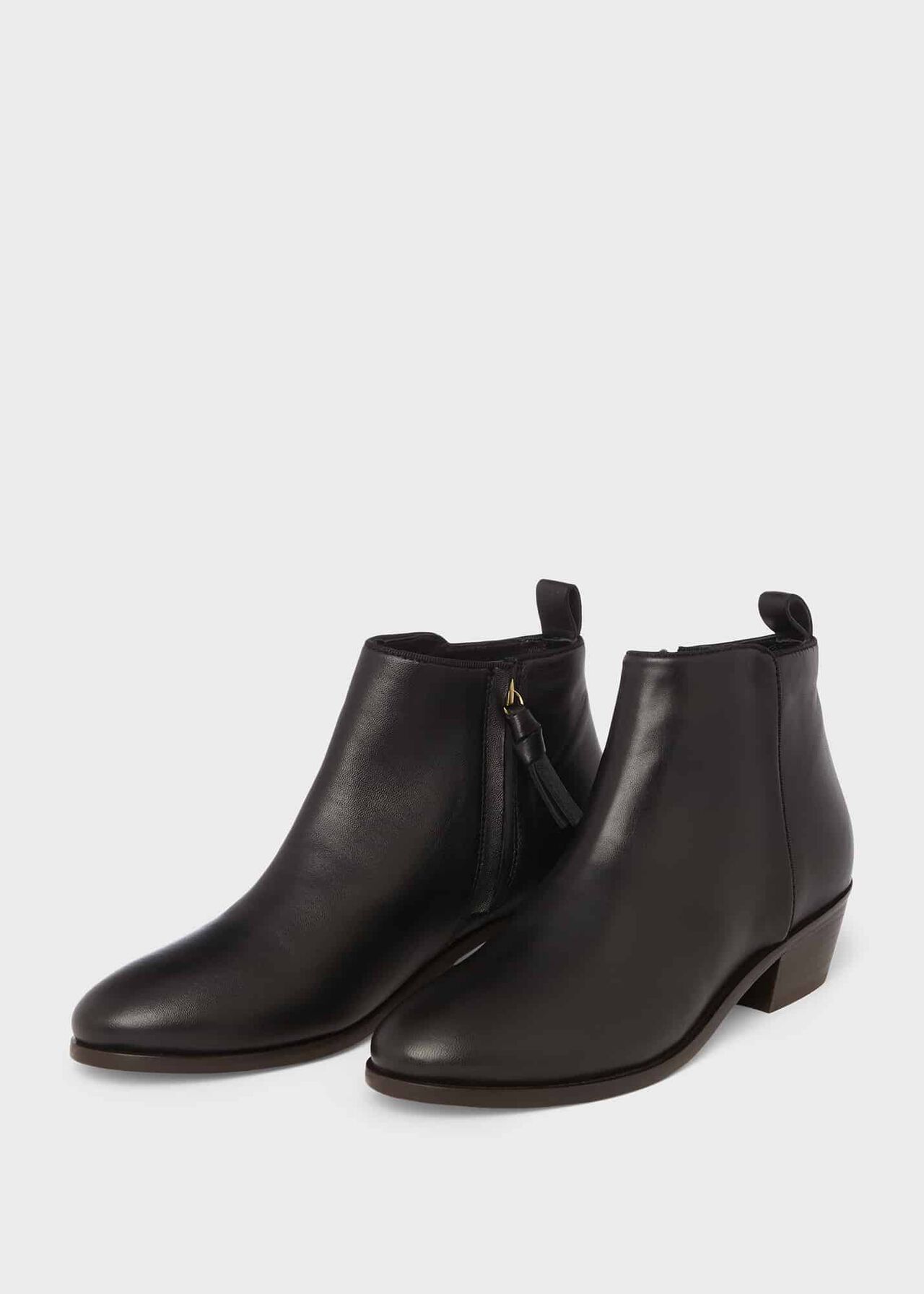 Rosabel Leather Ankle Boots, Black, hi-res