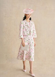 Lana Floral Jacquard Jacket, Pale Pink Multi, hi-res