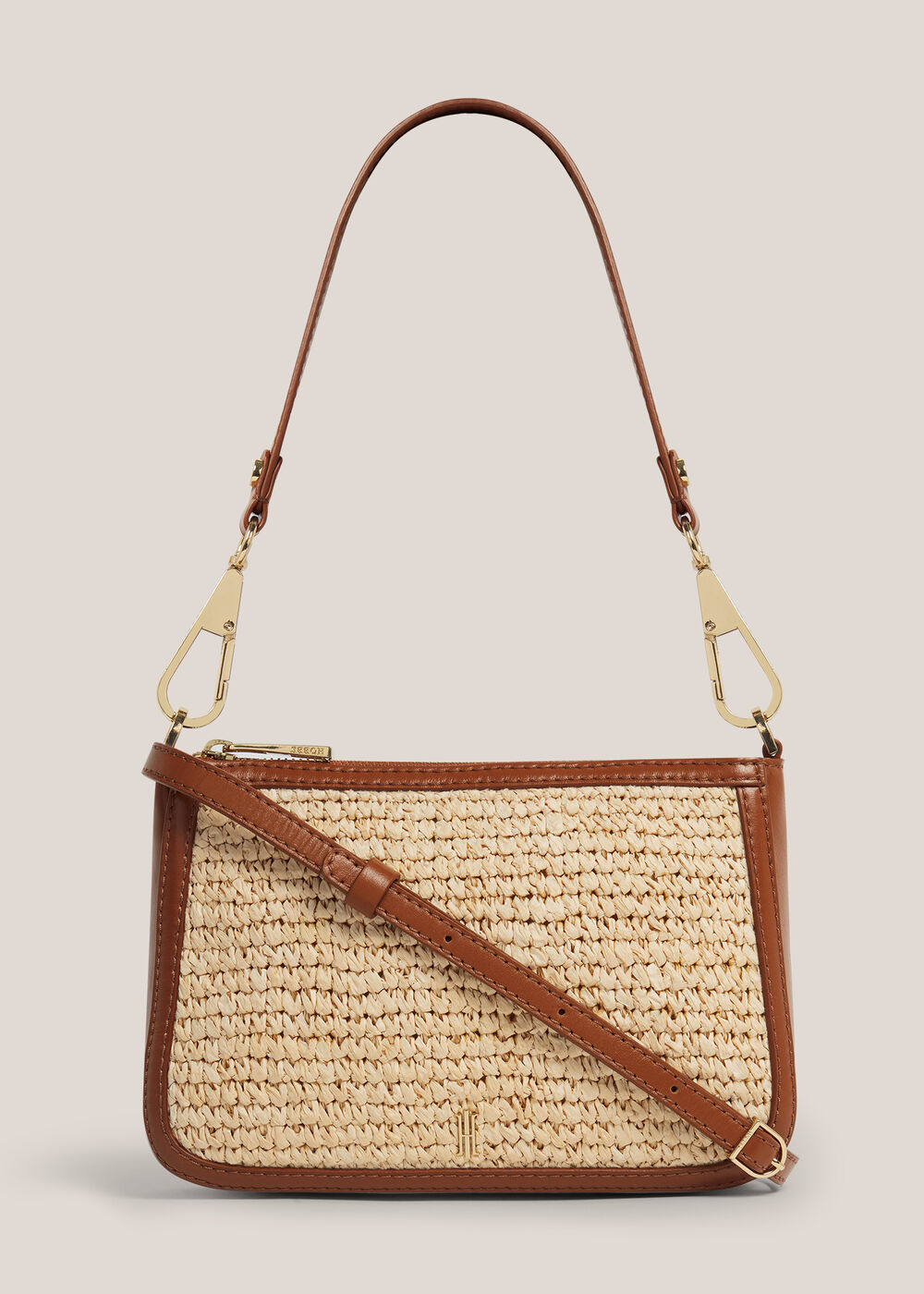 Briella Raffia Crossbody Bag, Natural Tan, hi-res