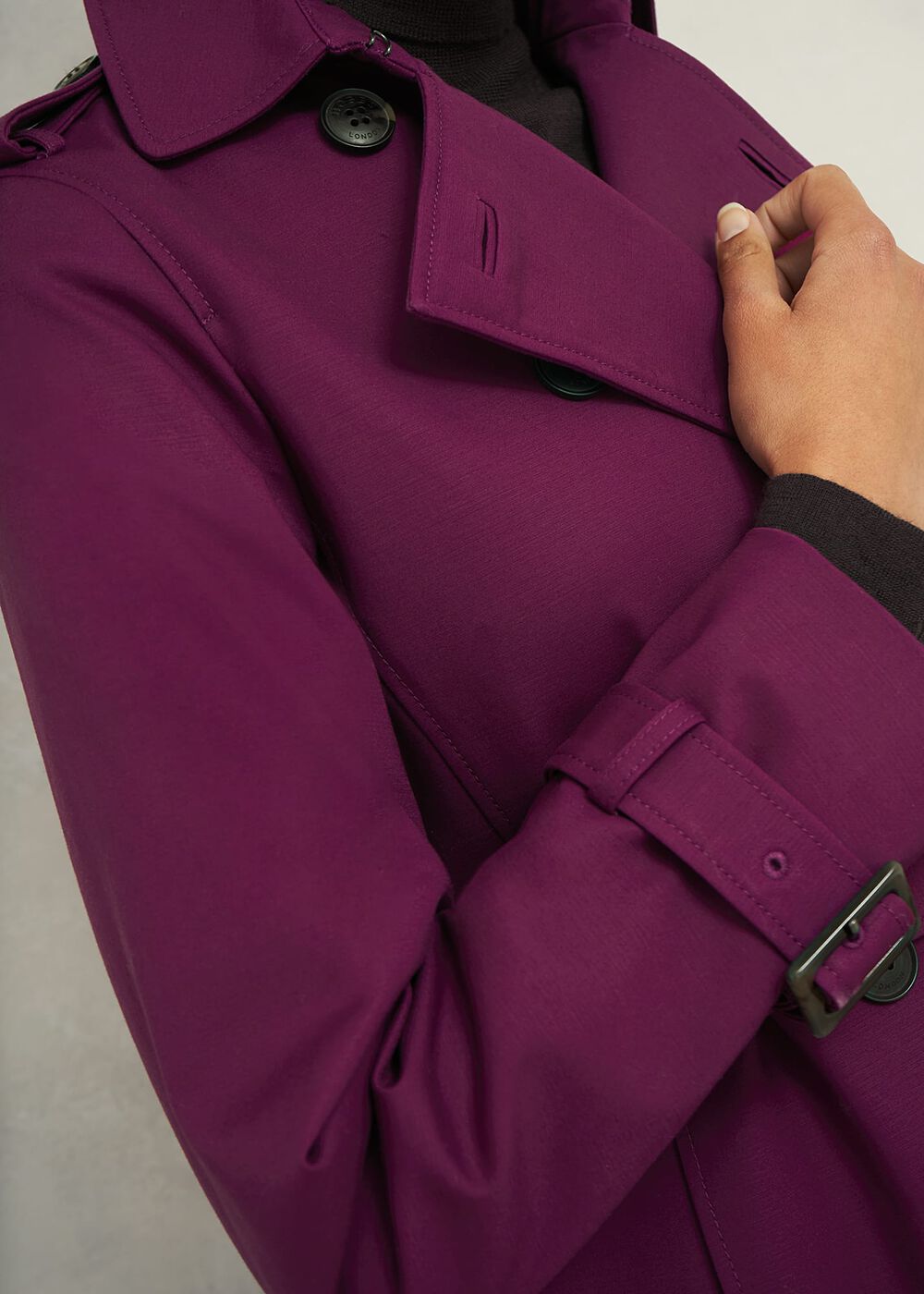Adalee Trench Coat, Warm Plum, hi-res