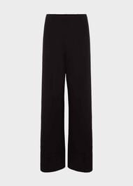 Pippa Jersey Wide Leg Trousers, Black, hi-res