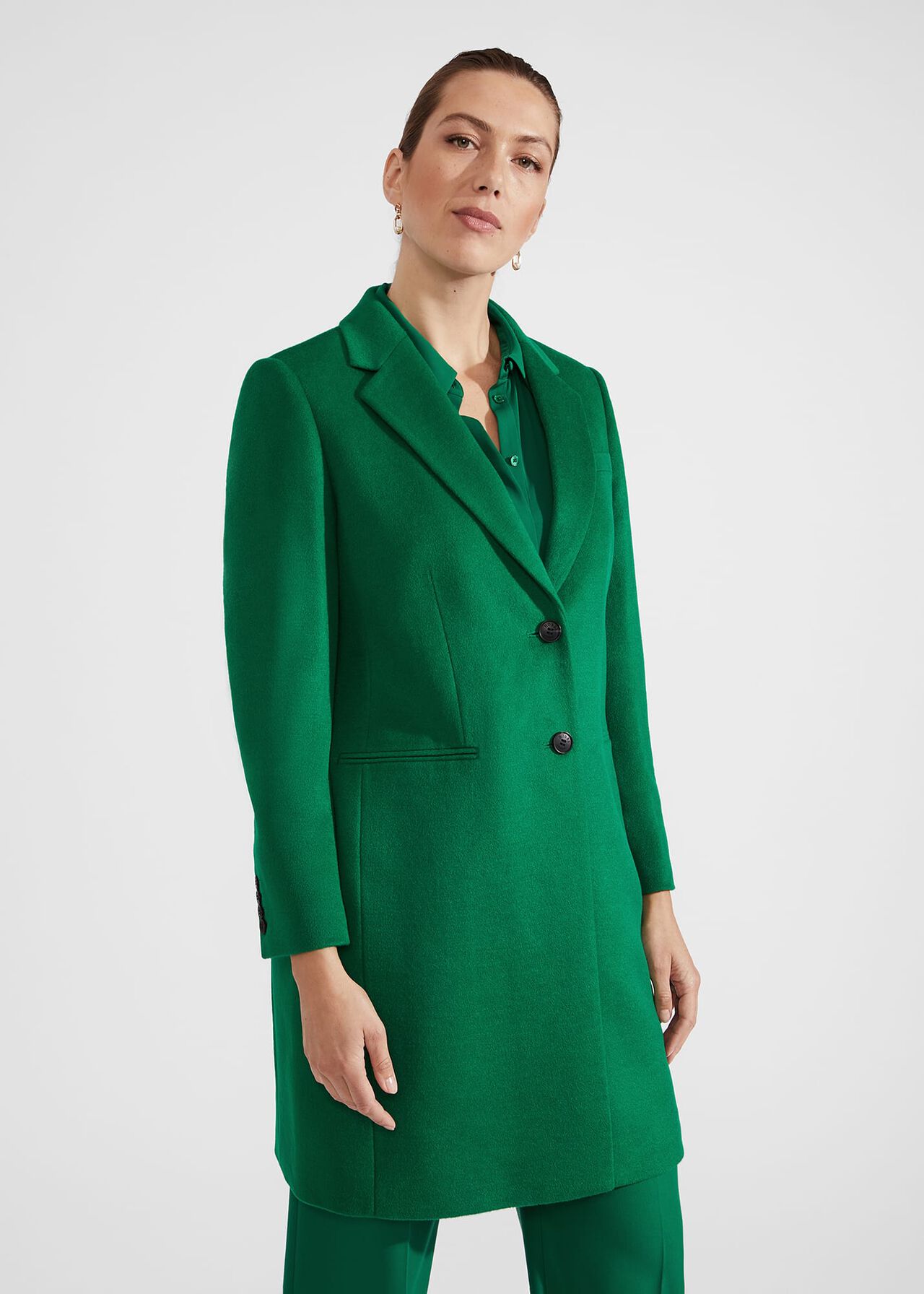 Tilda Wool Coat, Malachite Green, hi-res