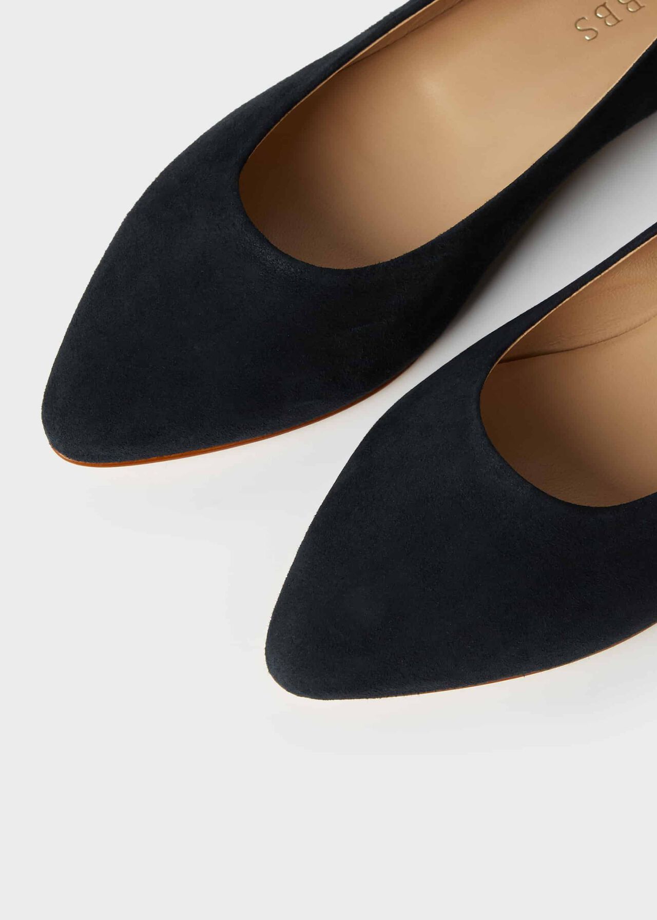 Serena Suede Ballerinas, Navy, hi-res