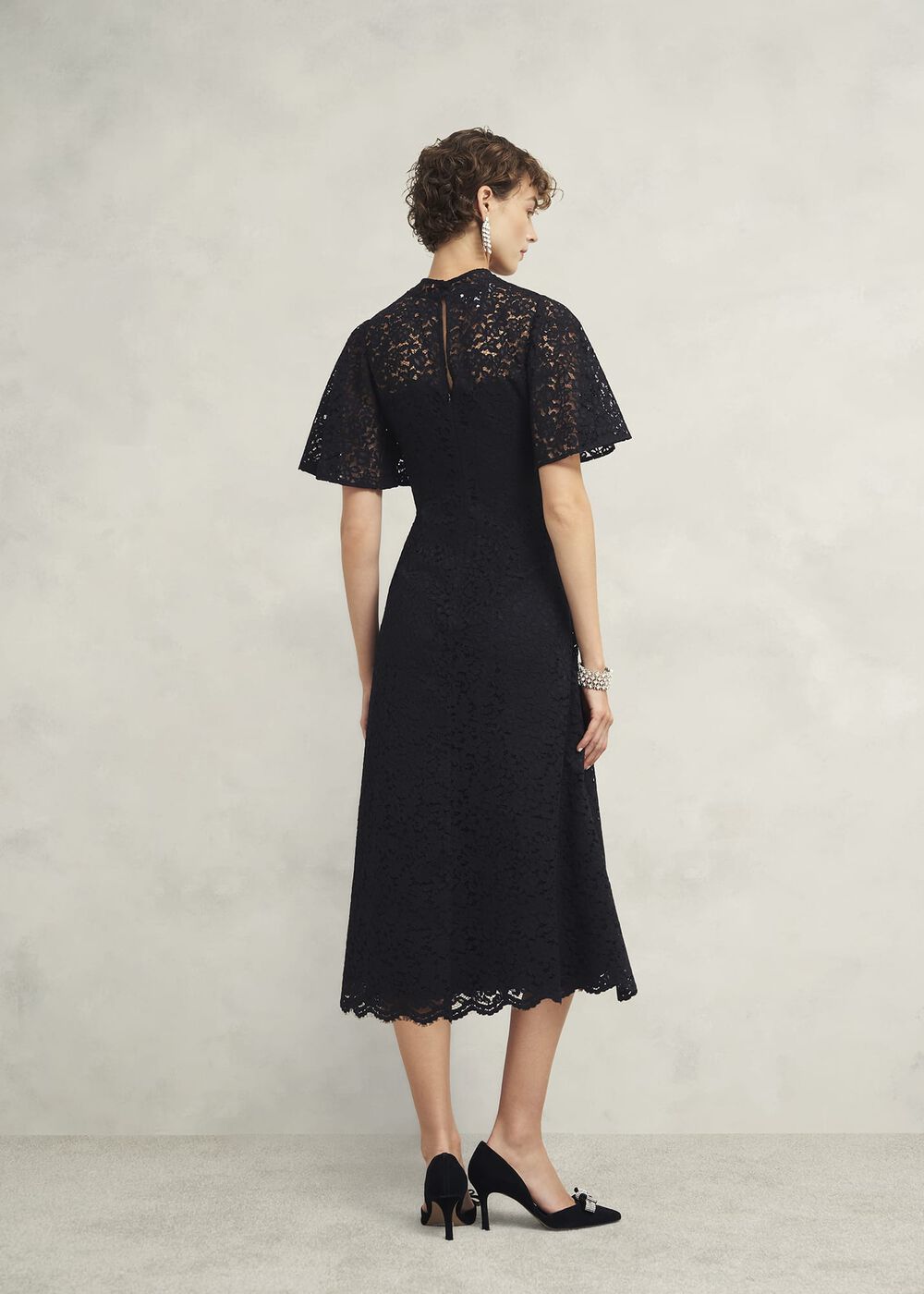Aylesbury Lace Dress, Black, hi-res