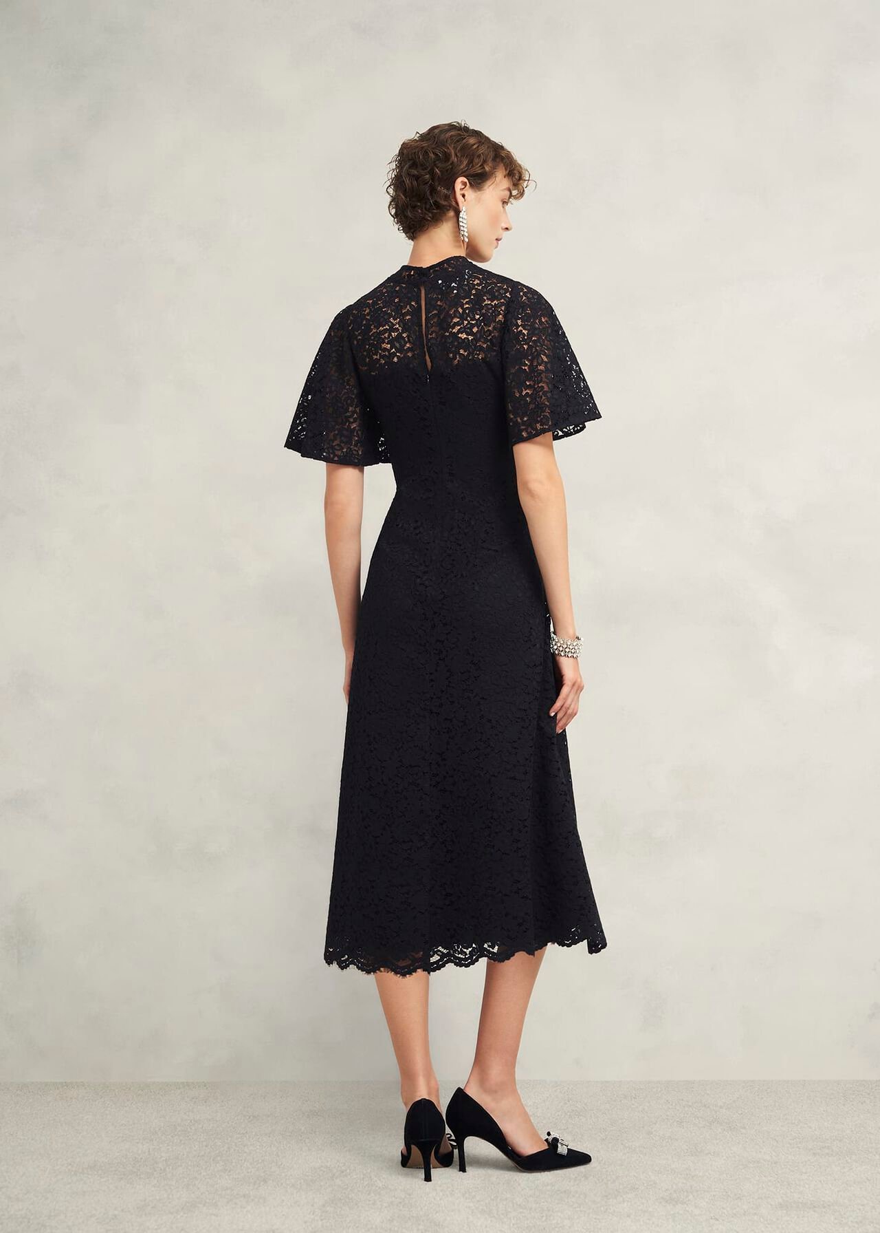 Aylesbury Lace Dress, Black, hi-res