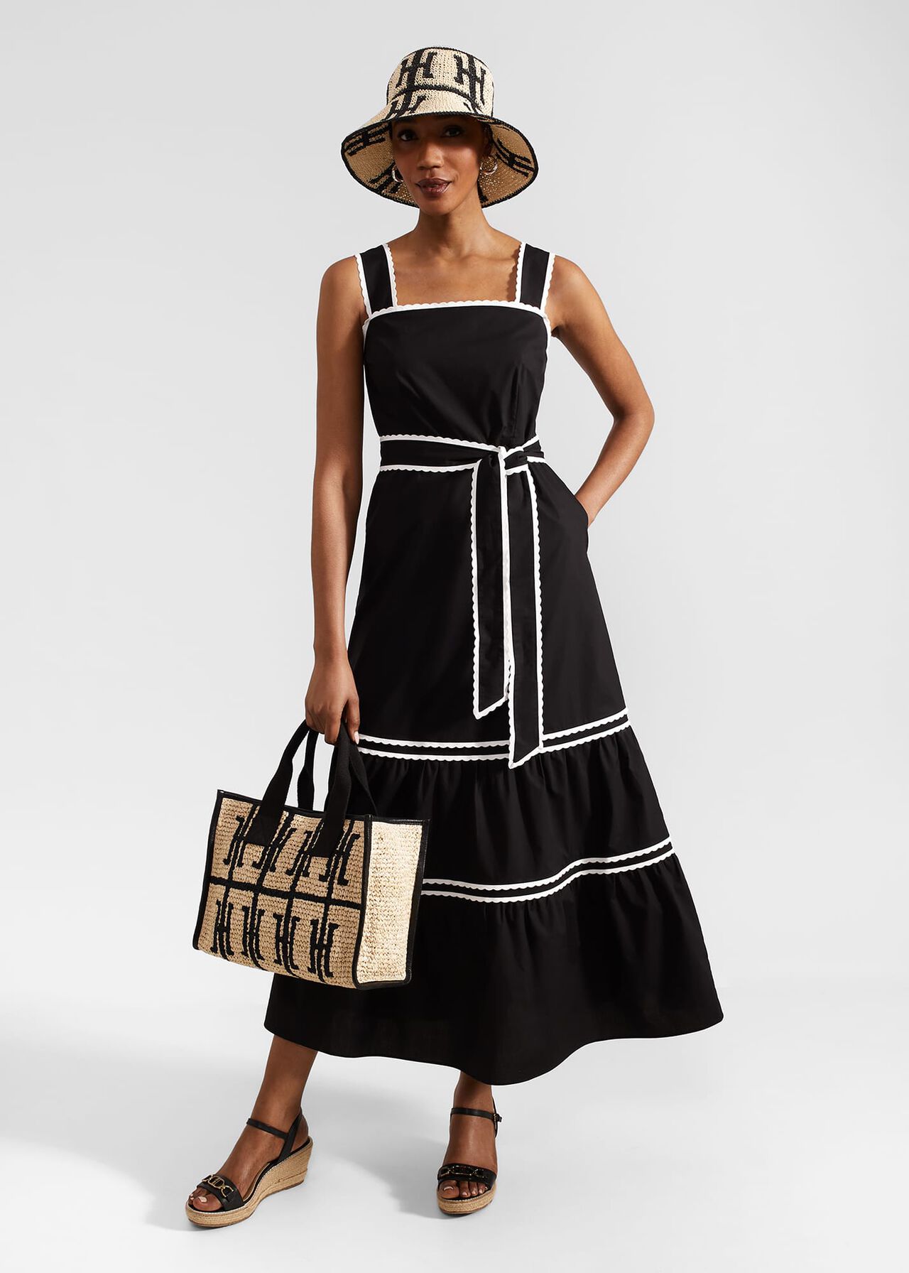 Chloe Dress, Black Ivory, hi-res