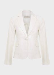 Petite Blake Linen Jacket, Ivory, hi-res