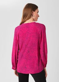 Hana Blouse, Pink Blck, hi-res