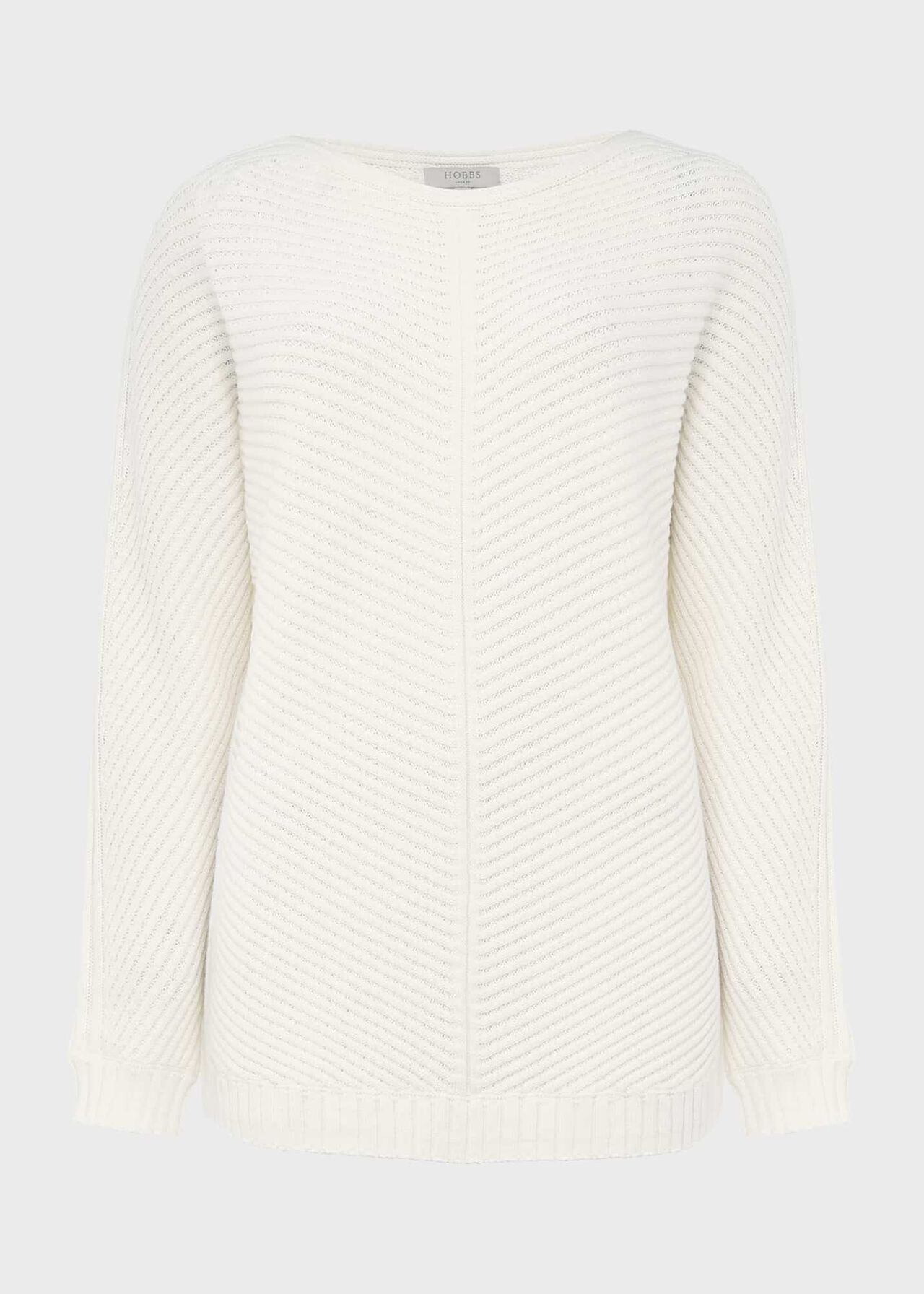 Mona Cotton Batwing Sweater, Ivory, hi-res