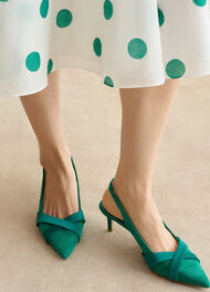Renee Suede Slingbacks, Meadow Green, hi-res