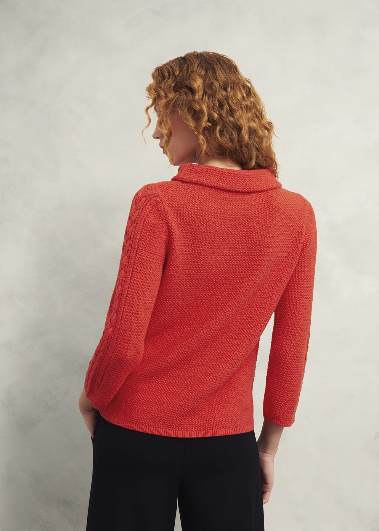 Camilla Cotton Jumper, Scarlet Red, hi-res