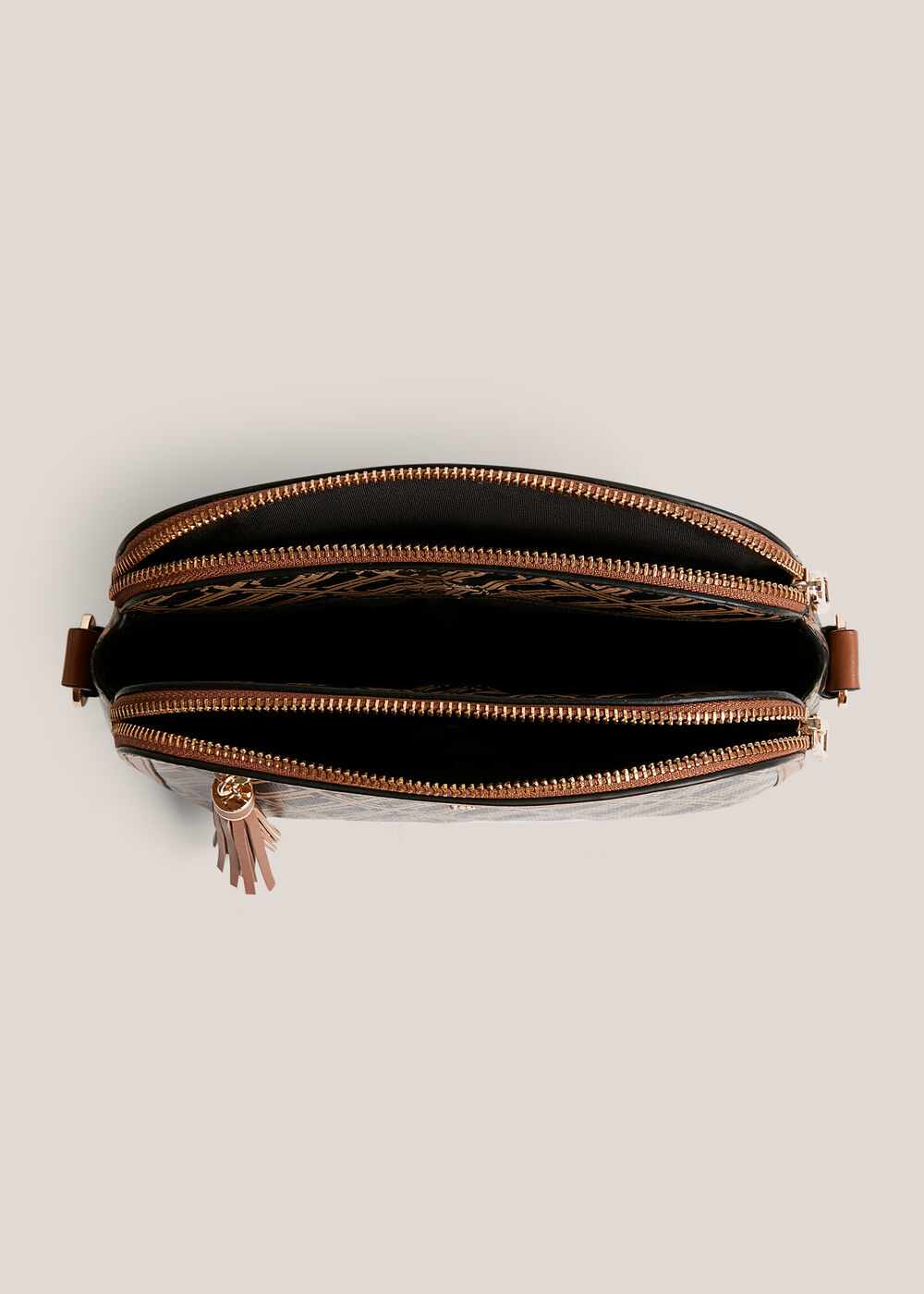 Carlton Leather Canvas Crossbody Bag, Tan Multi, hi-res