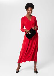 Uma Jersey Dress, Poppy Red, hi-res