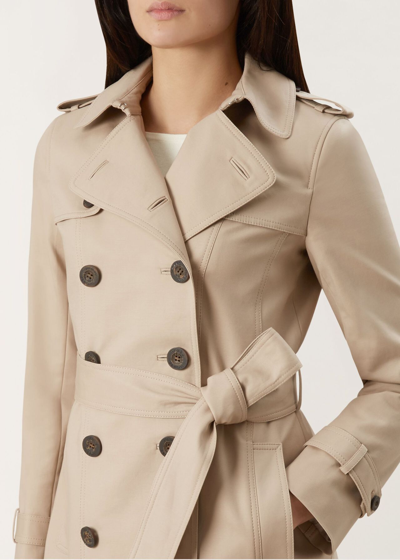 Saskia Water Resistant Trench Coat, Clay, hi-res