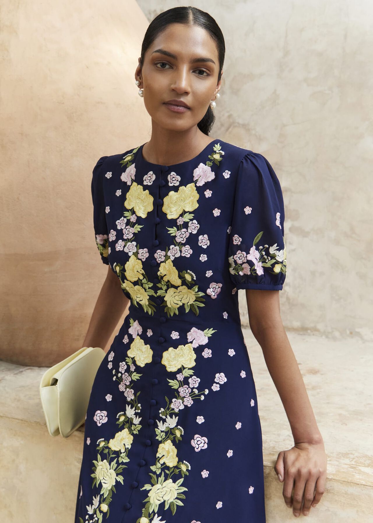 Elva Embroidered Dress, Midnight Multi, hi-res
