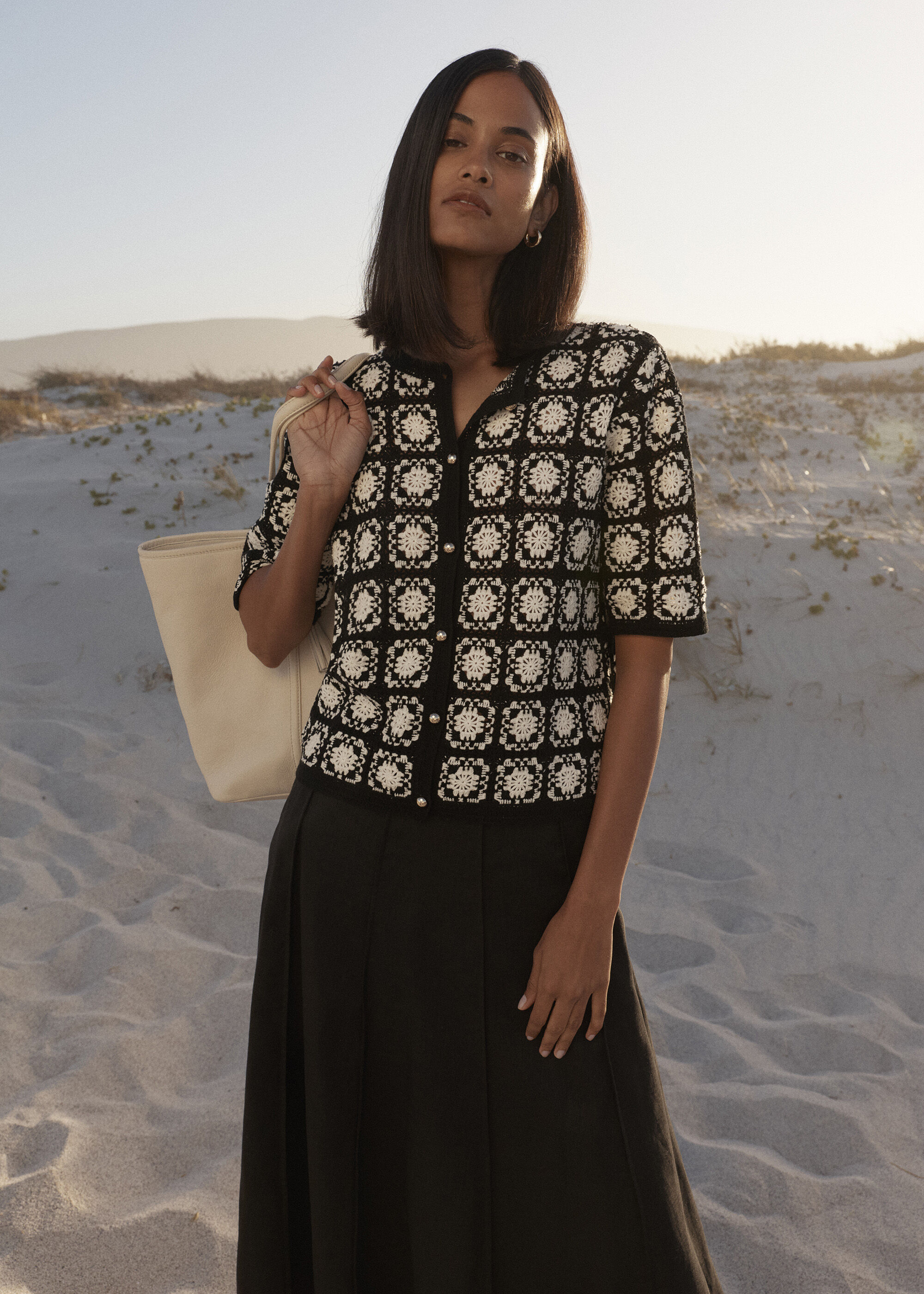 Sophia Crochet Short Sleeve Cardigan | Hobbs US |