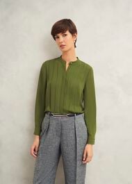 Arizona Blouse, Moss Green, hi-res