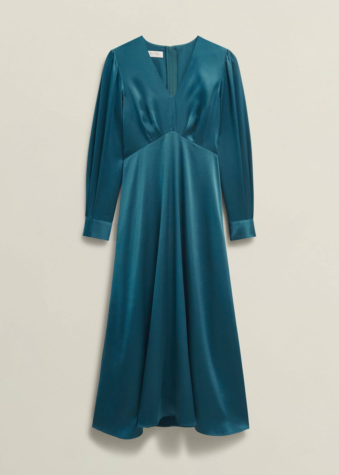【Hobbs London】UK発 Arianne サテン シャツ ミディ ドレス 紫 Hobbs London】UK発 Arianne サテン シャツ ミディ ドレス 紫