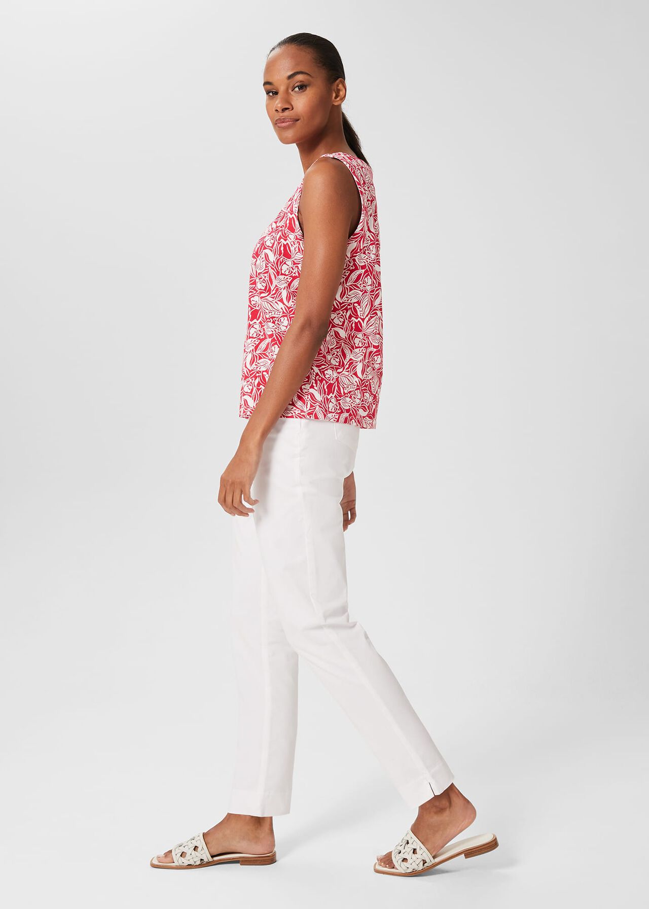 Kaya Capri Pants, White, hi-res