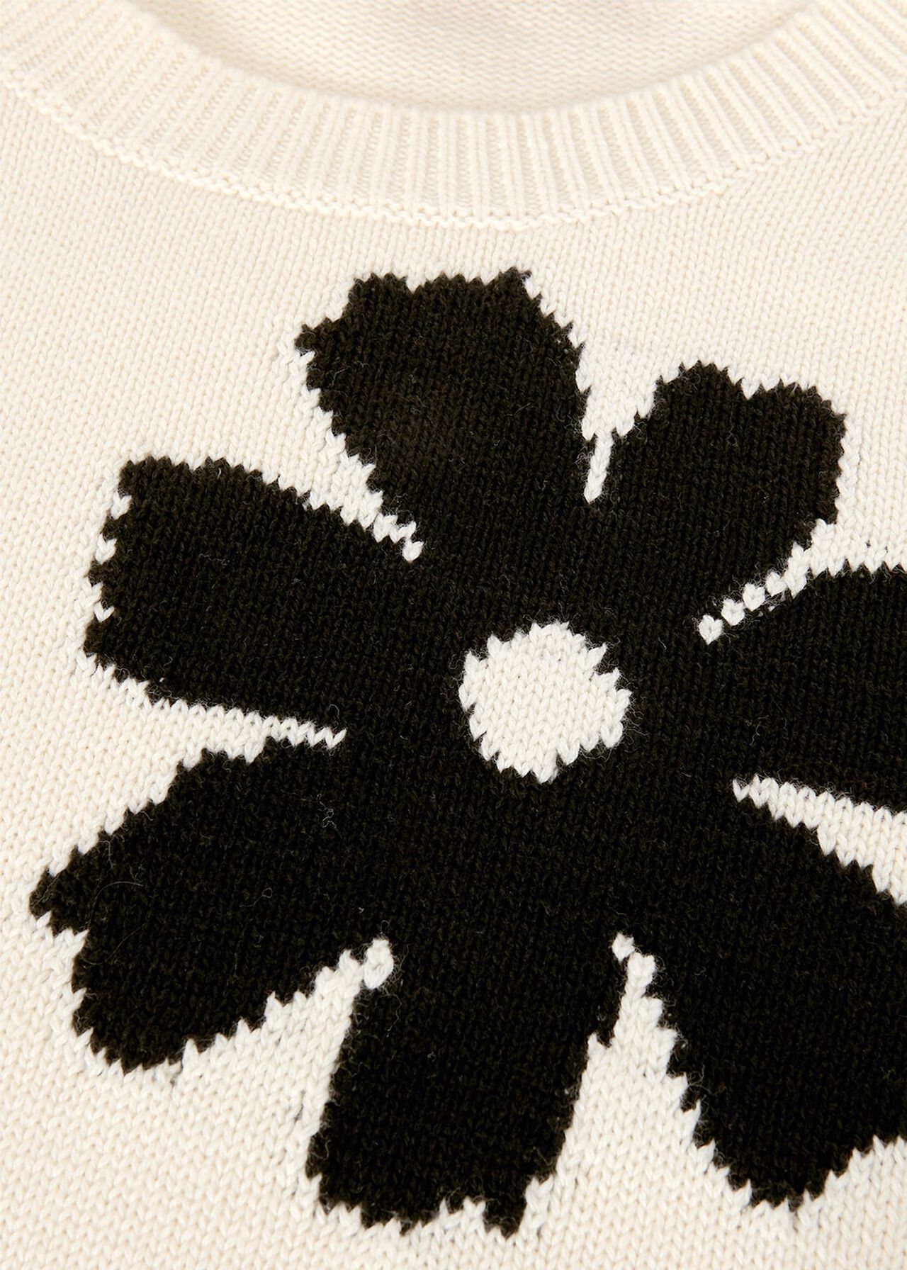 Ira Flower Jumper, Ivory Black, hi-res