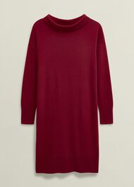 Audrey Knitted Dress, Rhubarb Red, hi-res