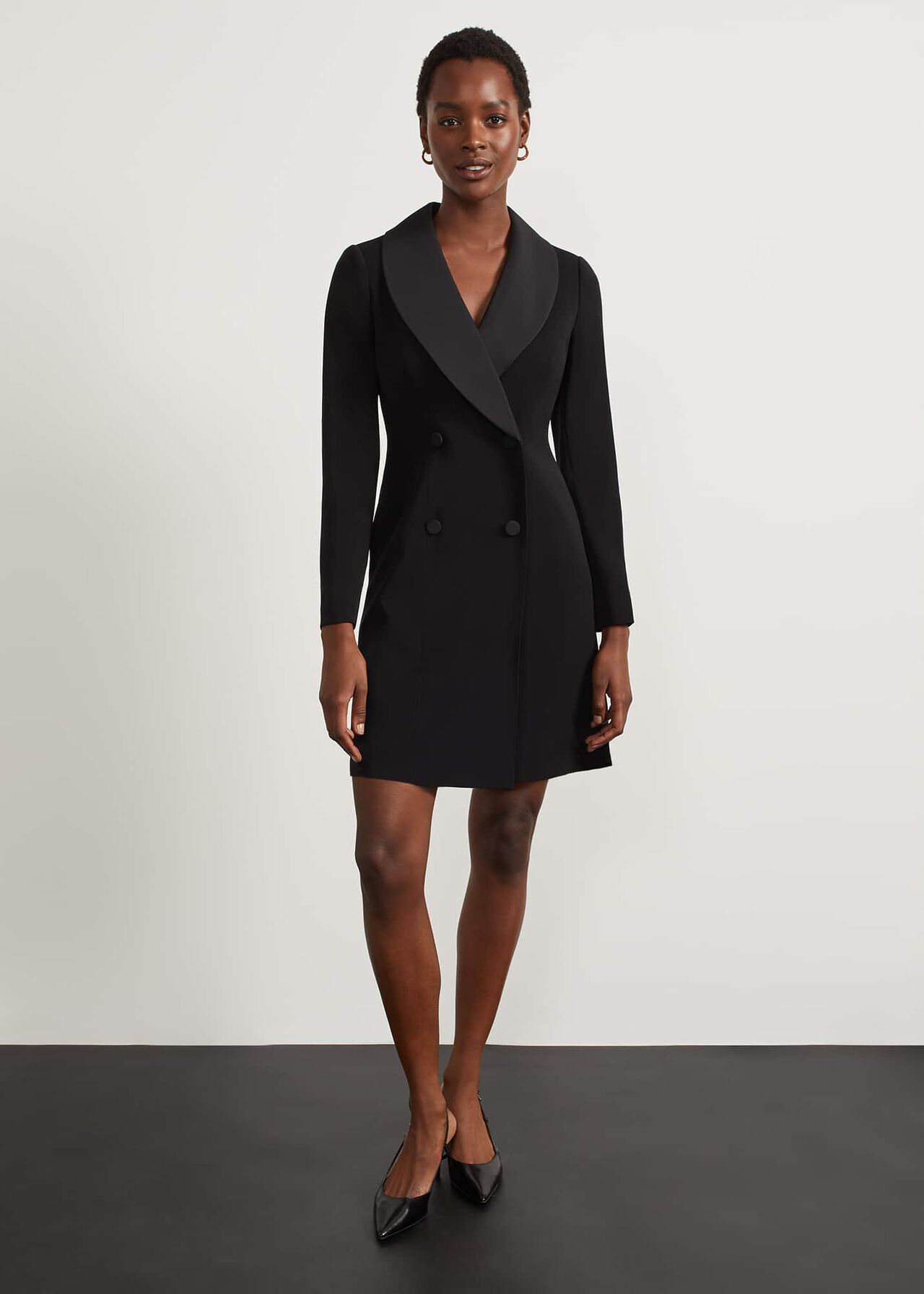 Colridge Blazer Dress, Black, hi-res