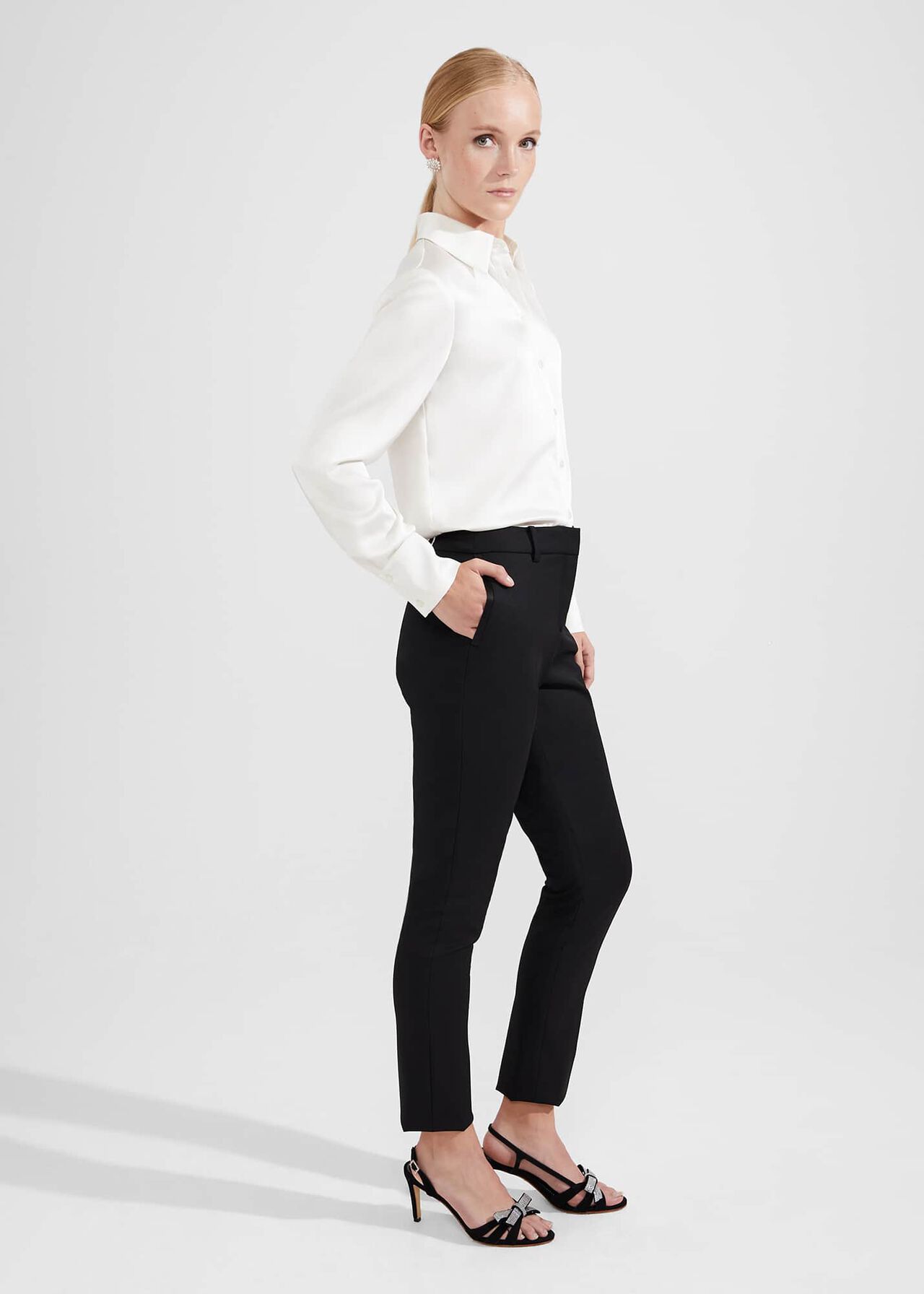 Lilian Tux Trousers, Black, hi-res