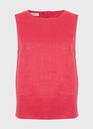 Malindi Linen Top, Rouge Pink, hi-res