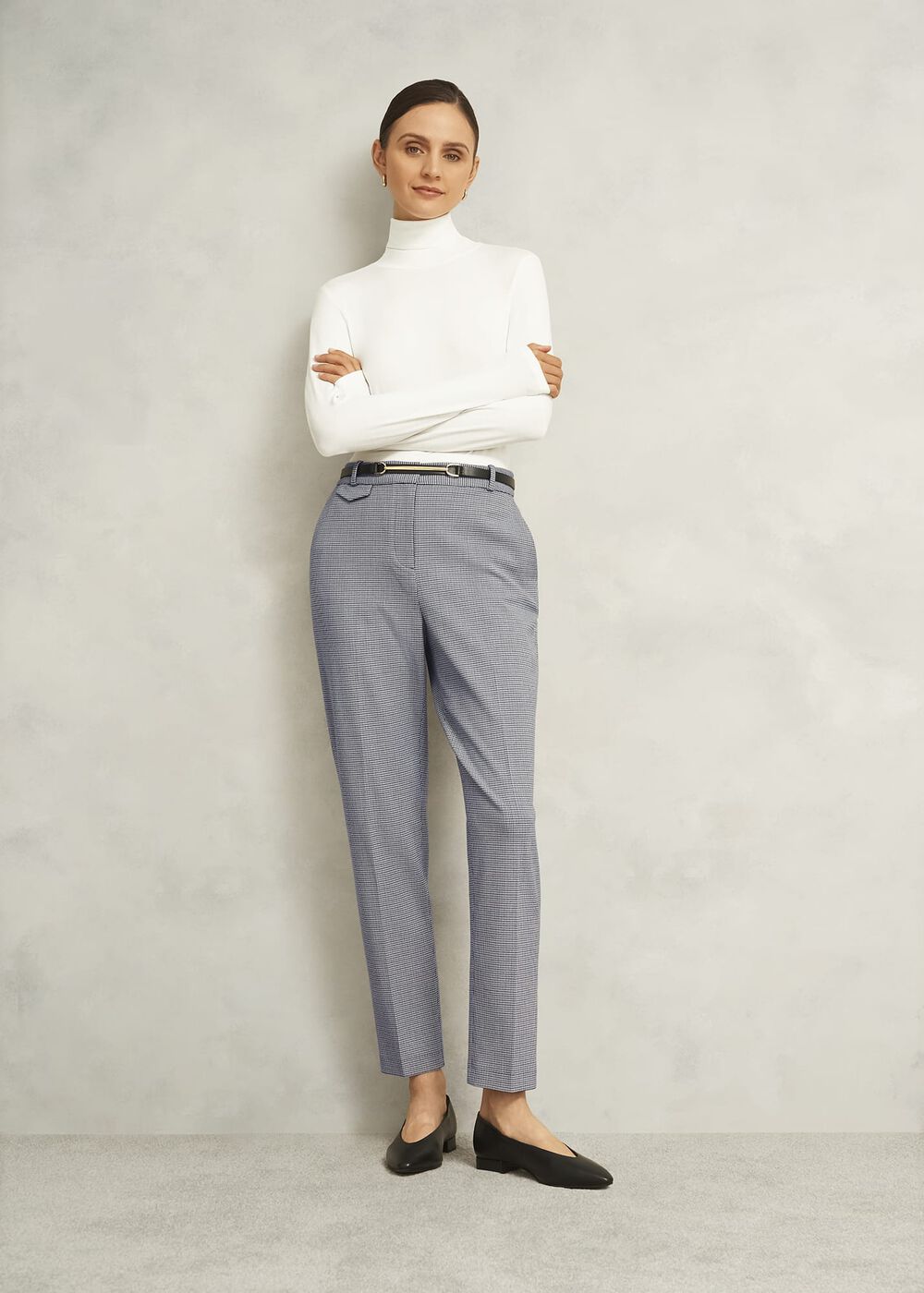 Mischa Turtle Neck Top, Hobbs Ivory, hi-res